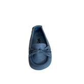 Bebe Denim Blue Leather Loafers
